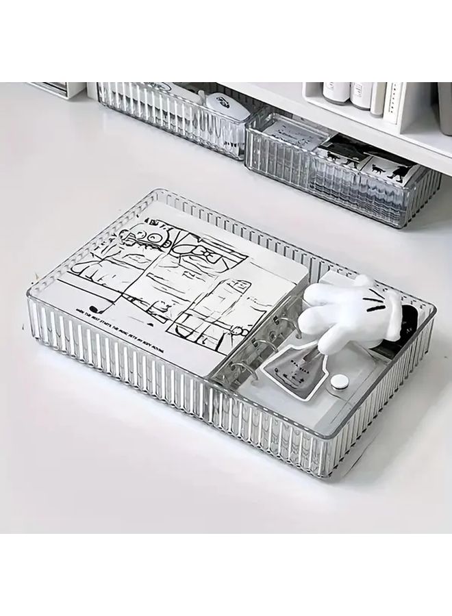 Transparent Acrylic Desktop Organizer 6pcs Set For Makeup Skincare Office Storage - Image 4