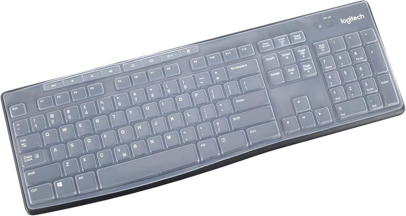 LEZE Keyboard Cover for Logitech MK370 MK295 MK270 K270 Keyboard, Logitech MK370 MK270 K270 Keyboard Skin Protector - Clear - Image 1
