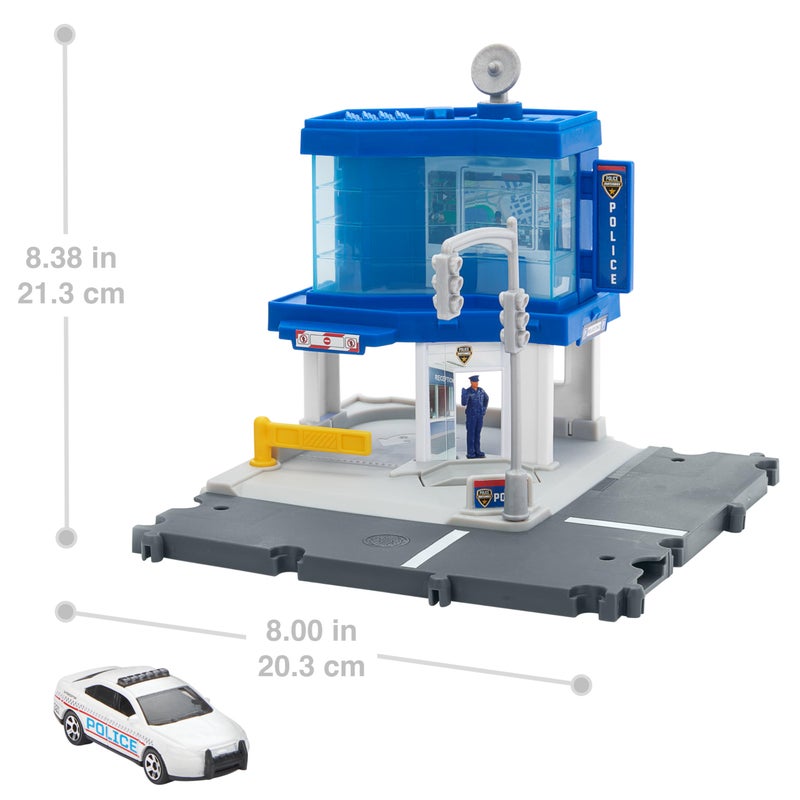 Matchbox Toy Car & Playset, Action Drivers Police Traffic Center with 1:64 Scale Ford Police Interceptor Toy Car, Kid- & Car-Activated Features, Moving Figure, HRY44 - Image 5