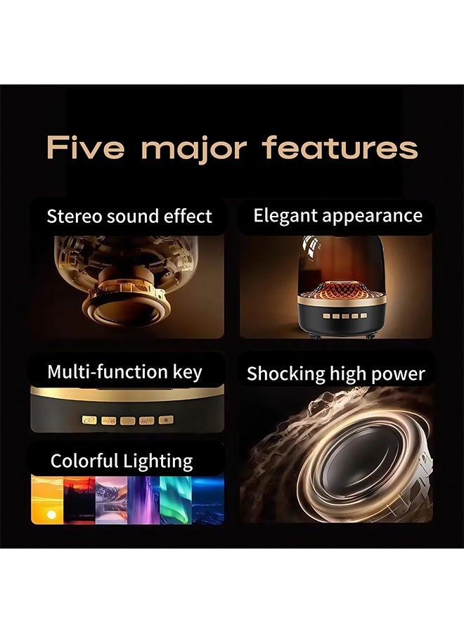 TodyJeyHo 4th generation wireless Bluetooth speaker, Portable Mini Bluetooth Speaker with RGB Light, Bluetooth 5.3, USB/TF card playback, Portable speakers for listening to music, watching TV dramas, and traveling. - Image 3