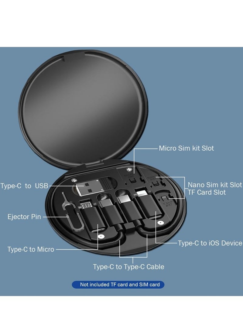 General - USB to USB-C Adapter, USB C Charging Cable Adapter Kit Contains Multiple OTG Adapters for USB Type C/USB A/USB C Male Cable/Micro USB/Lighting, Equipped with SIM Extractor/SIM Slot/Phone Holder - Image 1