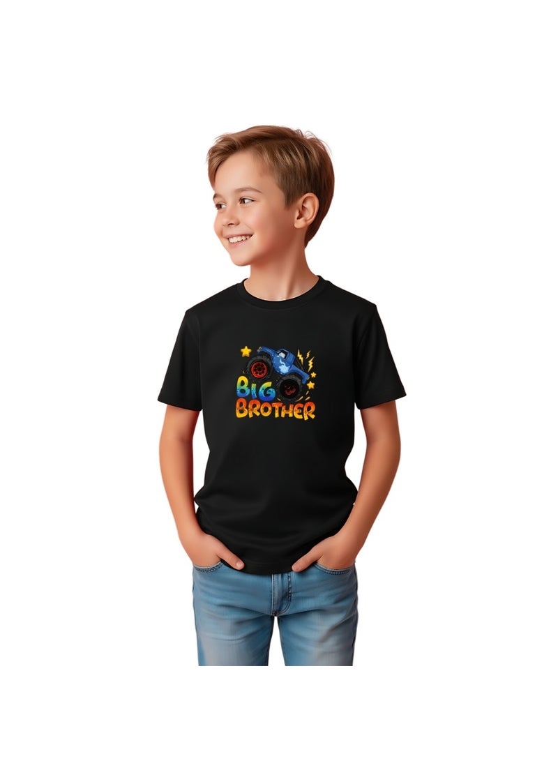 برينت شوب فور مي تي شيرت للأولاد من Big Brother - رقبة دائرية، وأكمام قصيرة، تي شيرت ناعم ومريح - تي شيرت إعلان الأخ الأكبر للأولاد بتصميم ممتع للأخ الأكبر - Image 3
