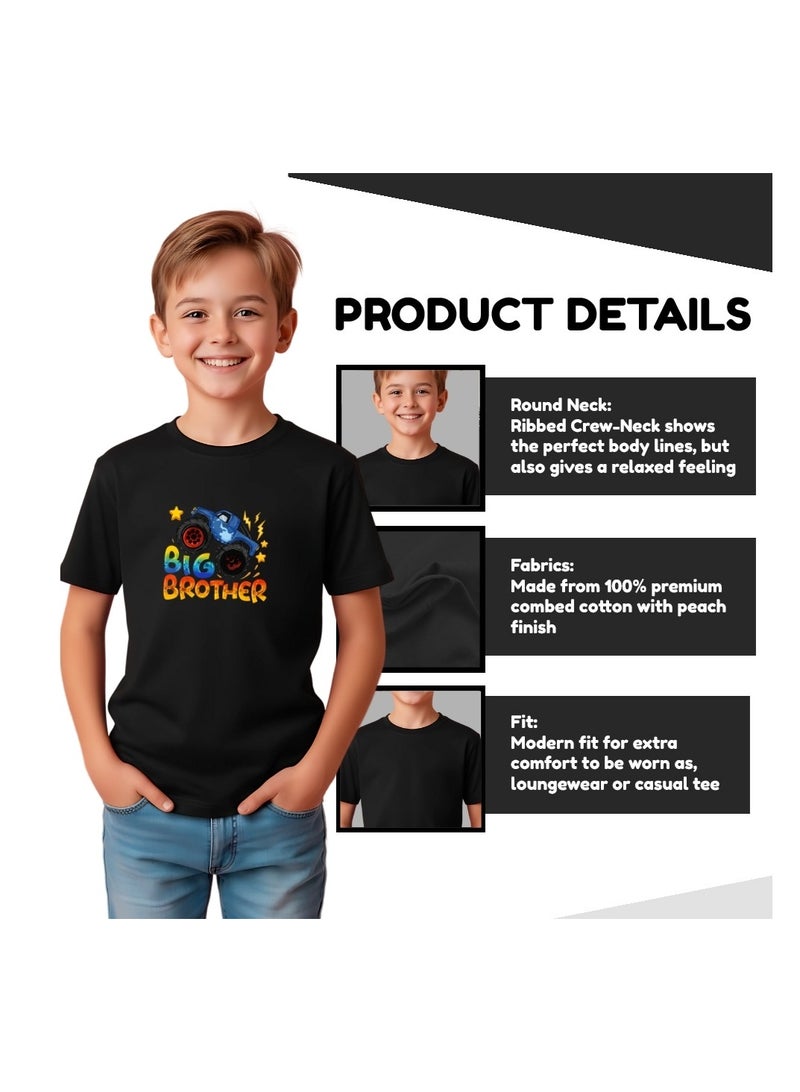 برينت شوب فور مي تي شيرت للأولاد من Big Brother - رقبة دائرية، وأكمام قصيرة، تي شيرت ناعم ومريح - تي شيرت إعلان الأخ الأكبر للأولاد بتصميم ممتع للأخ الأكبر - Image 4