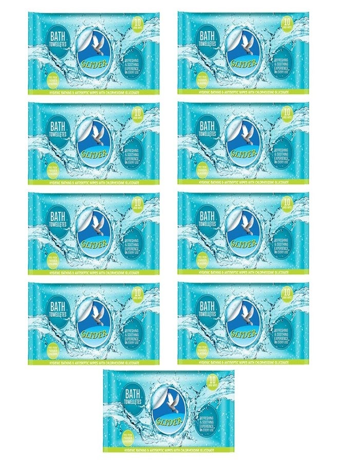 Glider Body Cleansing Wet Bed Bath Wipes for Adults | 9 Packs | 90 Wipes | Large, Rinse-Free Body Cleansing Wipes | Aloe Vera & Vitamins | Hygienic & Refreshing Care - Image 5