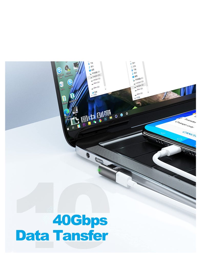 Captaintech USB C Magnetic Adapter, 24Pins Type-C Connector 40Gbp/s and 6K@60Hz 4K@60Hz Video Output, Compatible with Thunderbolt3 MacBook Pro / Air and All Mainstream Type-C Devices - Image 2