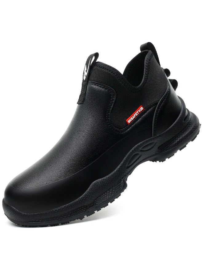 general Chef anti-slip shoes kitchen leather oil-proof and waterproof work shoes men's and women's non-slip restaurant shoes - Image 1