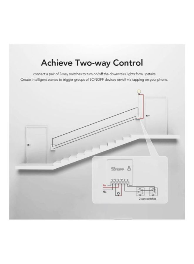 SONOFF Wifi Diy Smart Remote Control Switch White 3x5x5cm - Image 2