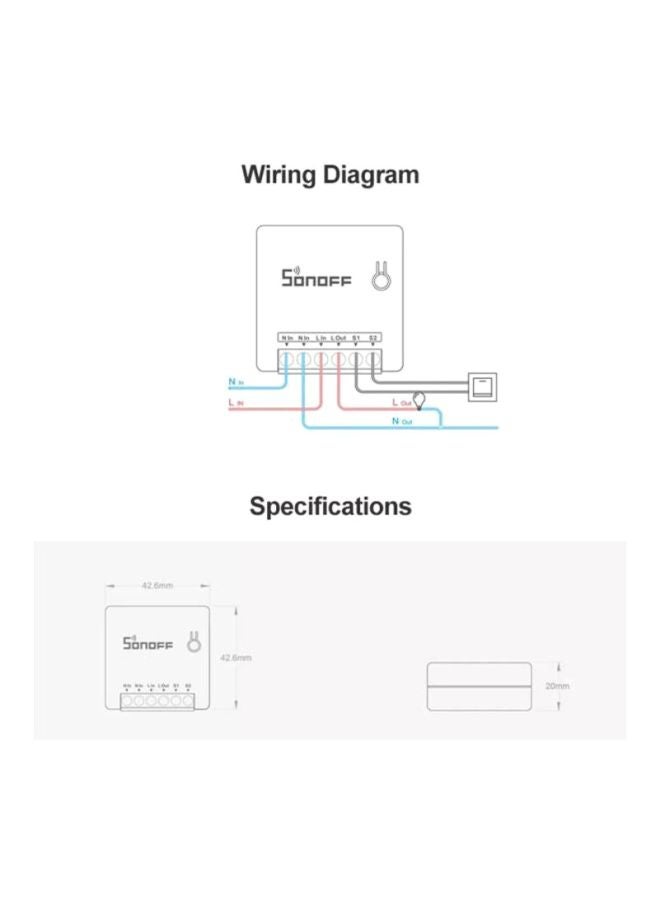SONOFF Wifi Diy Smart Remote Control Switch White 3x5x5cm - Image 4