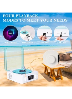 General The Waves Vinyl Player, Waves Vinyl Bluetooth Speaker, Portable Four Modes Wireless Vintage Vinyl Record Player with Ambient Light for Bedroom,Office,Party  - Image 5