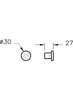Vitra Projekta A44268 Glass Mounted Hanger, Chrome  - Image 2