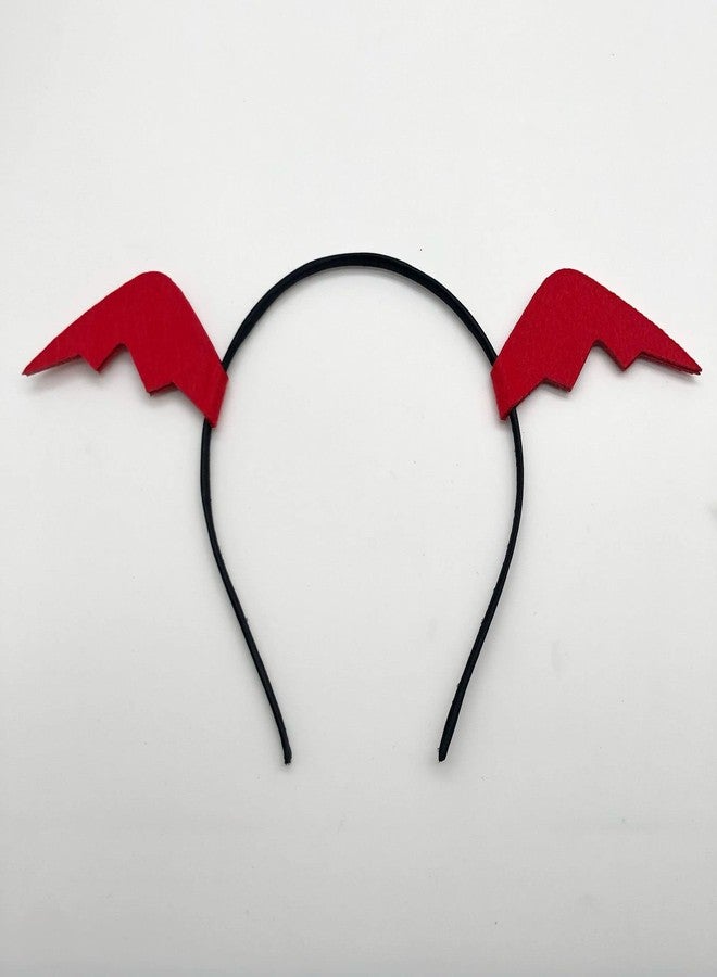 Guqqeuc Halloween Costume Headwear - Red Bat Wings Headband Hair Clips for Women Girls, Devil Wing Hair Bands Barrettes for Girls Cosplay Decorations - Image 3