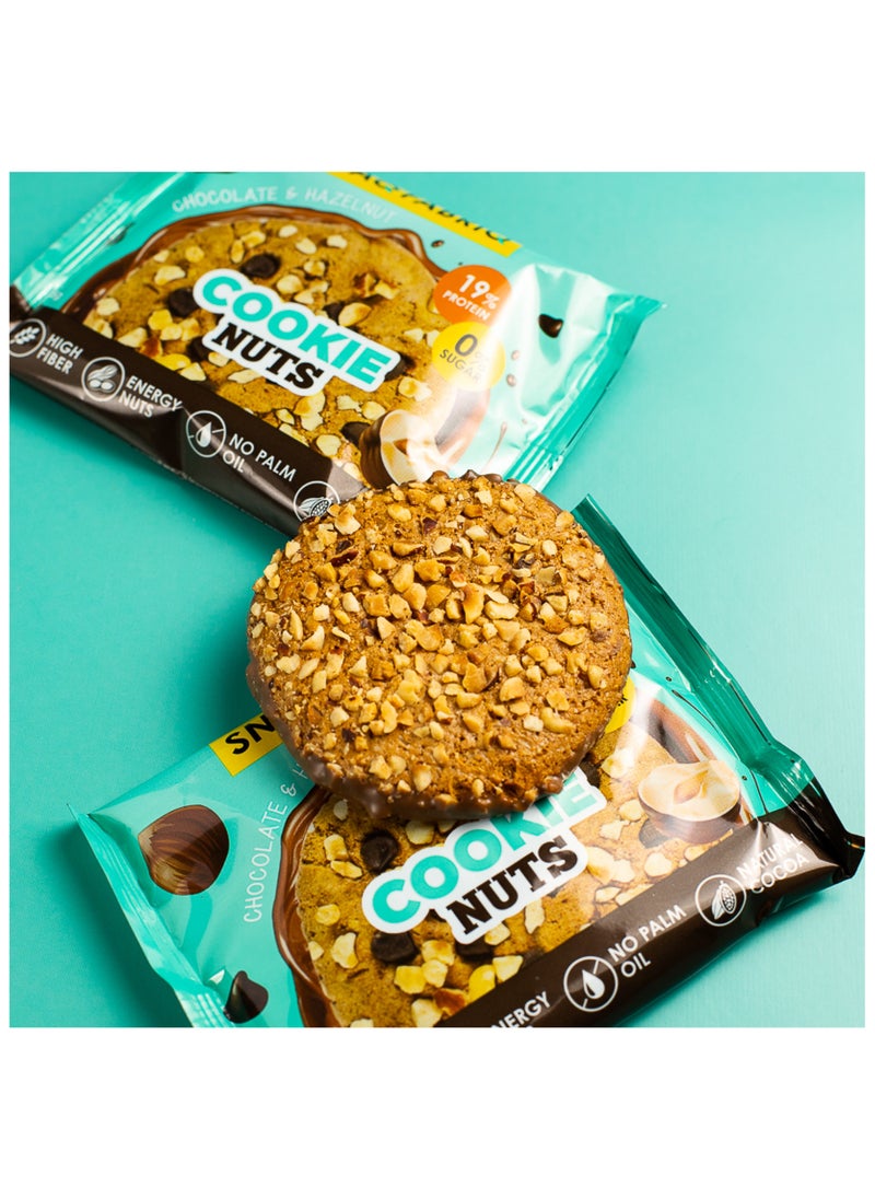 Snaq Fabriq - Protein Cookie Nuts with Chocolate and Hazelnut High Fiber 12x35g - Image 1