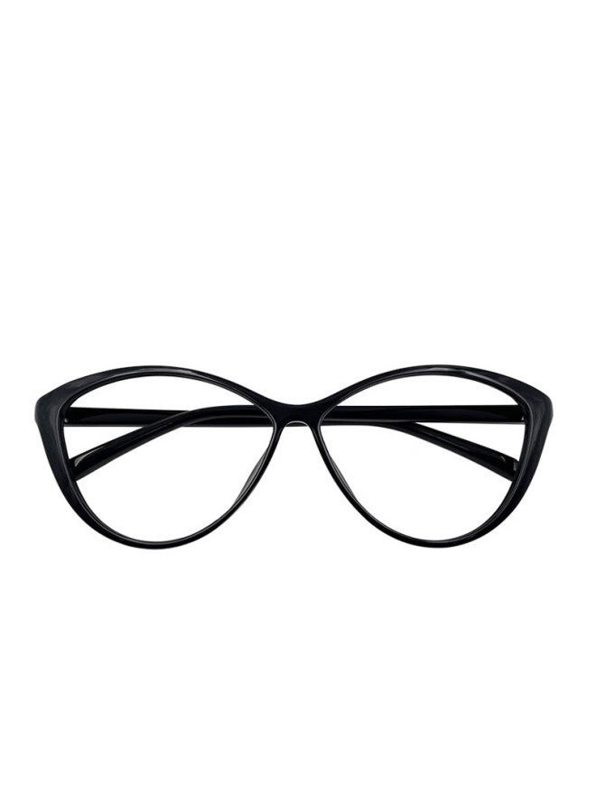 Lovecraft Black Vintage Anti-blue Light Plain Gl Frame European And American Round Face Ultra-light Cat Eye - Image 4