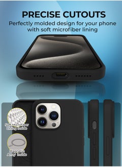Raegr RAEGR iPhone 15 Pro Case | Magnetic Case | Supports Mag-Safe Wireless Charging | Premium Soft Silicone MagFix Case/Cover Designed for iPhone 15 Pro (6.1-Inch) 2023 - Black RG10522  - Image 5