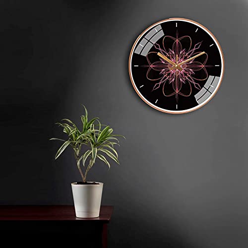 ZEPOLI -Wall Clock for Home Living Bedroom Kitchen Stylish Non-Ticking Watches Modern and Time Piece Thicken Plastics Frame Glass Cover Round 12 Inches.(Galaxy Clock) - Image 2