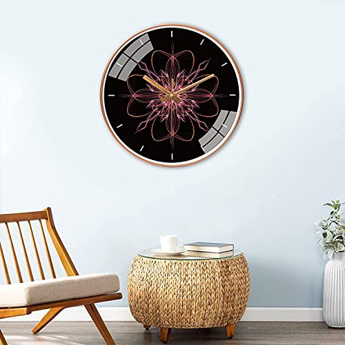 ZEPOLI -Wall Clock for Home Living Bedroom Kitchen Stylish Non-Ticking Watches Modern and Time Piece Thicken Plastics Frame Glass Cover Round 12 Inches.(Galaxy Clock) - Image 4