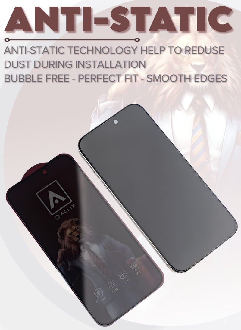 ACLIX 2 Pieces Antistatic ESD Dustproof Premium Quality High Definition Tempered Glass Screen Protector Designed For  iPhone 12 Pro Max - Image 5