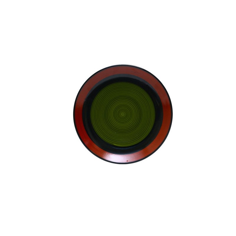 Caffeine Ceramic Handmade Green chandrakari Quarter Plate 7”(Set of 1) - Image 4