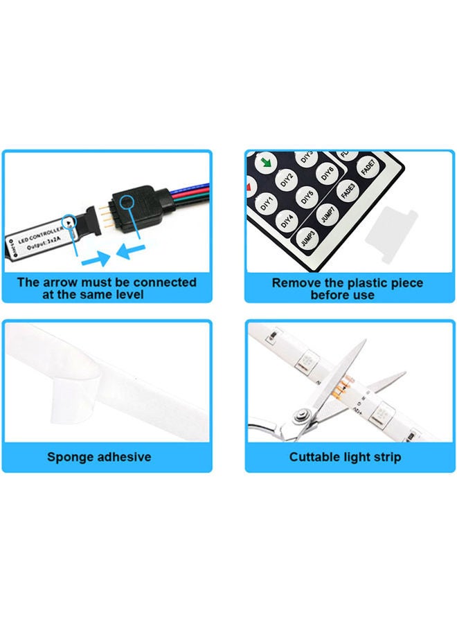 NIBEMINENT LED Strip Light With Remote Control Multicolour - Image 2