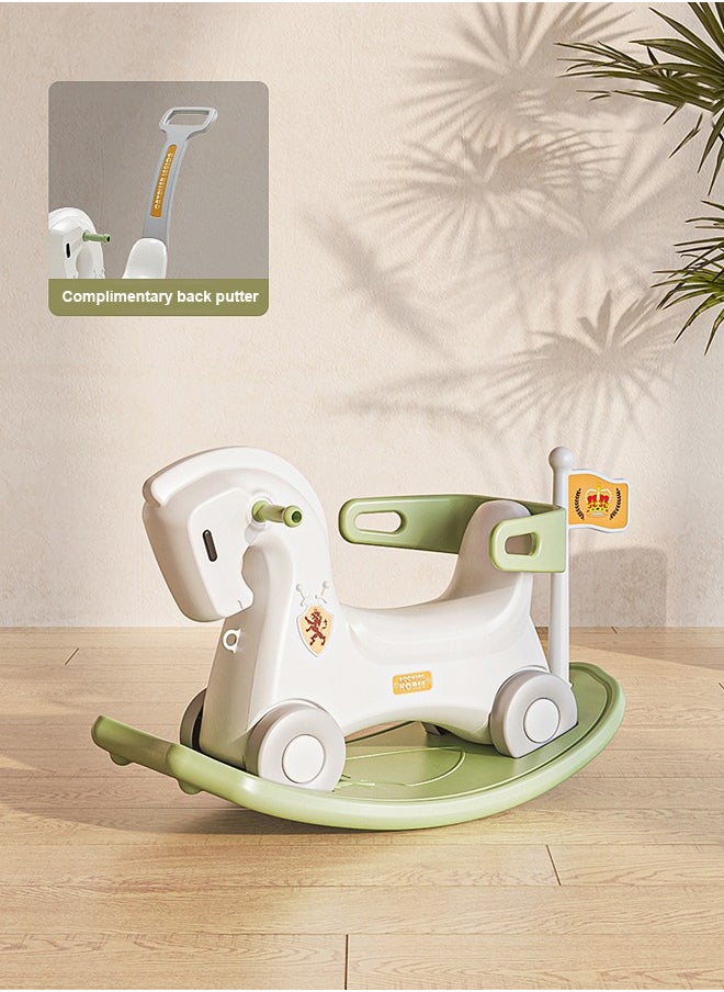 JSAITOYS 3 in 1 Plastic Push Toys Kid's Rocking Horse Toddler Ride on Toy  - Image 1