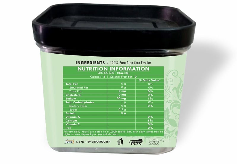 Heilen Biopharm Heilen Biopharm Aloe Vera Leaf Powder For Hair Betterment 200 g Pack of 1  - Image 2