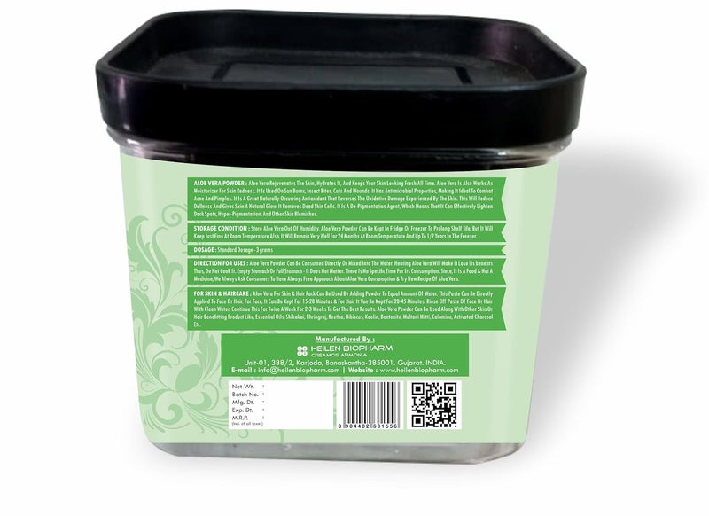 Heilen Biopharm Heilen Biopharm Aloe Vera Leaf Powder For Hair Betterment 200 g Pack of 1  - Image 3