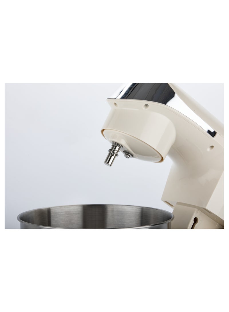 Electric Mixer, DOTS 800W,5 liter stainless steel bowl, 10 speed settings, elegant design for versatile baking, mixing and kneading, perfect for baking - FMS103P52 - Creamy
