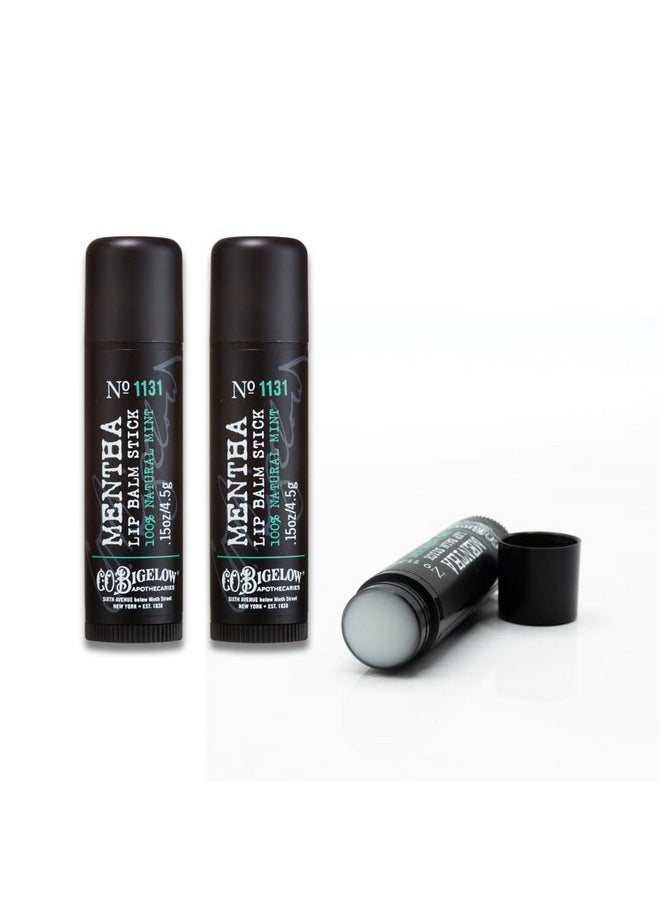 C. O. Bigelow C.O. Bigelow Mentha Lip Balm Stick Trio Moisturizing Lip Balm 3 Pack 0.15 Oz4.5G Each  - Image 2