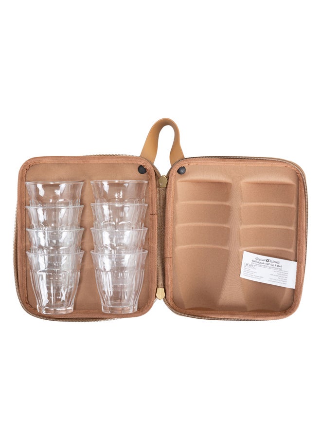 AL SANIDI Completed anti-shock cups bag, Tea Mug bag, Woody, Size 15*17*7.2Cm  - Image 1