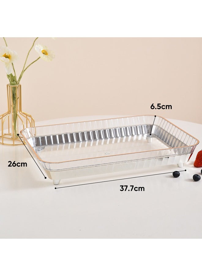 NKX Decorative Tray Cosmetic Storage Case for Kitchen and Bathroom  - Image 2