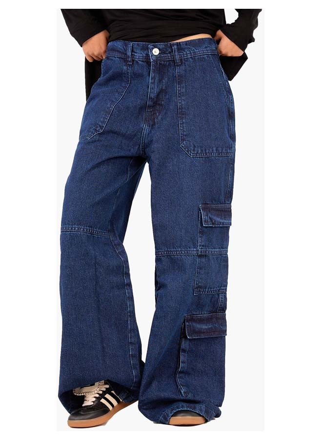 Clue Cargo Jeans with Pockets - Image 1