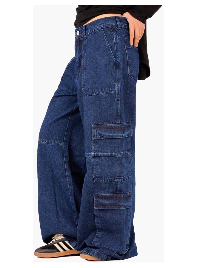 Clue Cargo Jeans with Pockets - Image 2