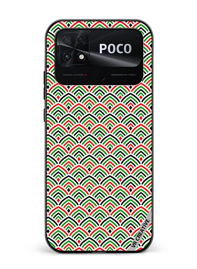 VR CREATIVE Protective Case Cover For Xiaomi Poco C40 United Arab Emirates Flag Colors Design Multicolour - Image 1