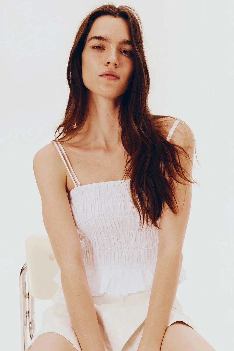 H&M Smocked strappy top