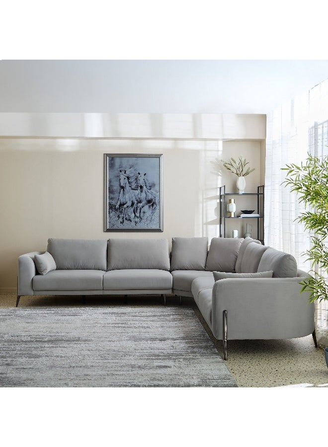 Home Box Grey Fabric Sectional Sofa for Living Room - Image 2