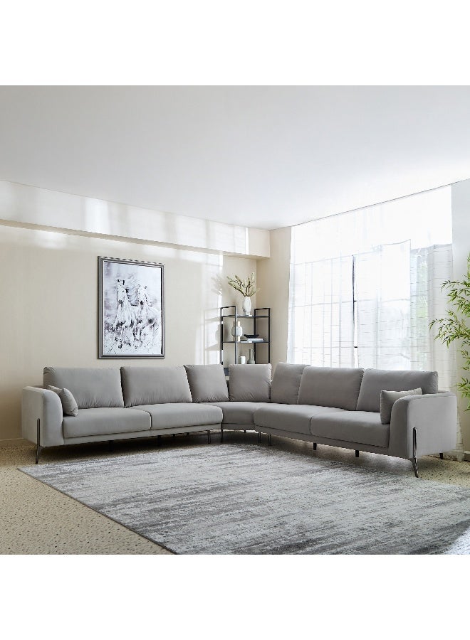 Home Box Grey Fabric Sectional Sofa for Living Room - Image 1