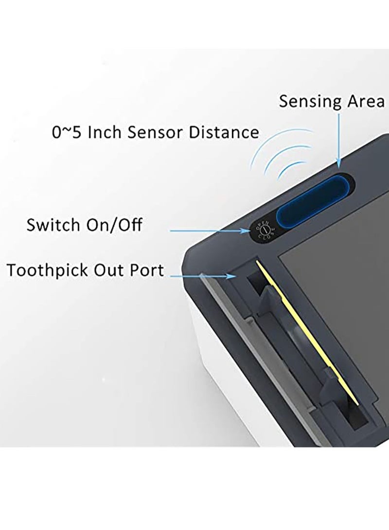 Excefore موزع أعواد الأسنان التلقائي، صندوق حامل أعواد الأسنان الذكي، صندوق أعواد الأسنان بحساس الأشعة تحت الحمراء للمنزل والمطعم والمكتب - Image 3