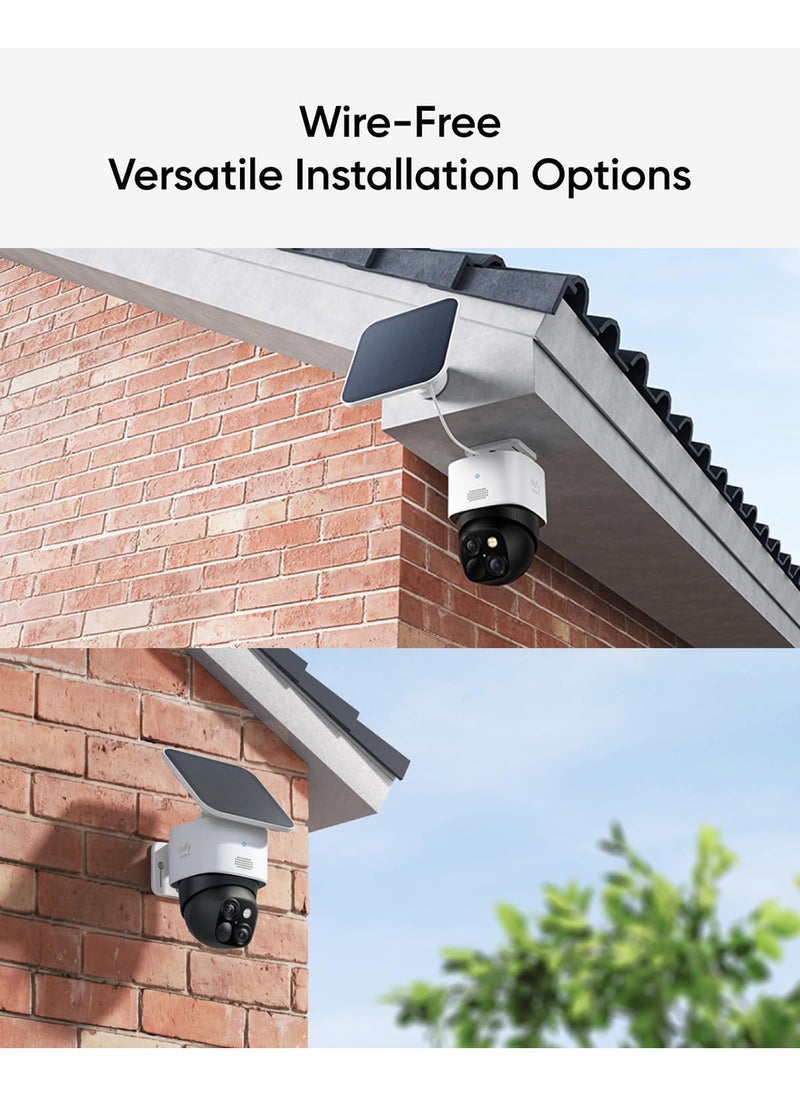 eufy - Security SoloCam S340, Solar Security Camera, Wireless Outdoor Camera, 360° Pan & Tilt Surveillance, No Blind Spots, 2.4 GHz Wi-Fi, No Monthly Fee, HomeBase S380 Compatible - Image 1