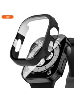 Suitable For Apple Iwatch10 Tempered Case Film Integrated S9/s8 Watch 49/42 Protective Case 45mm Full Package-Color:Case - Black (bare Shell)-Dimensions:38mm
