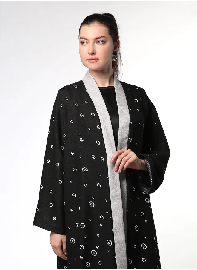 Line73 by Zahra Patterned Object A-Line Abaya
