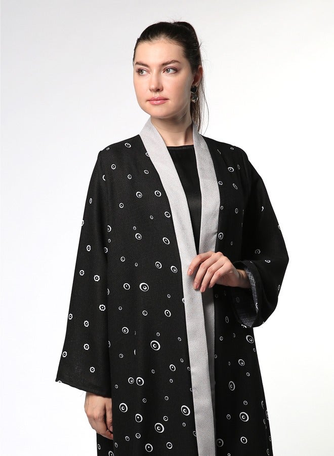 Patterned Object A-Line Abaya