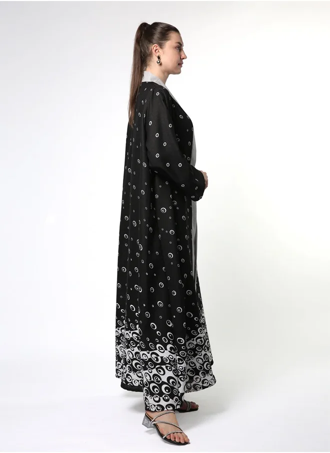 Line73 by Zahra Patterned Object A-Line Abaya