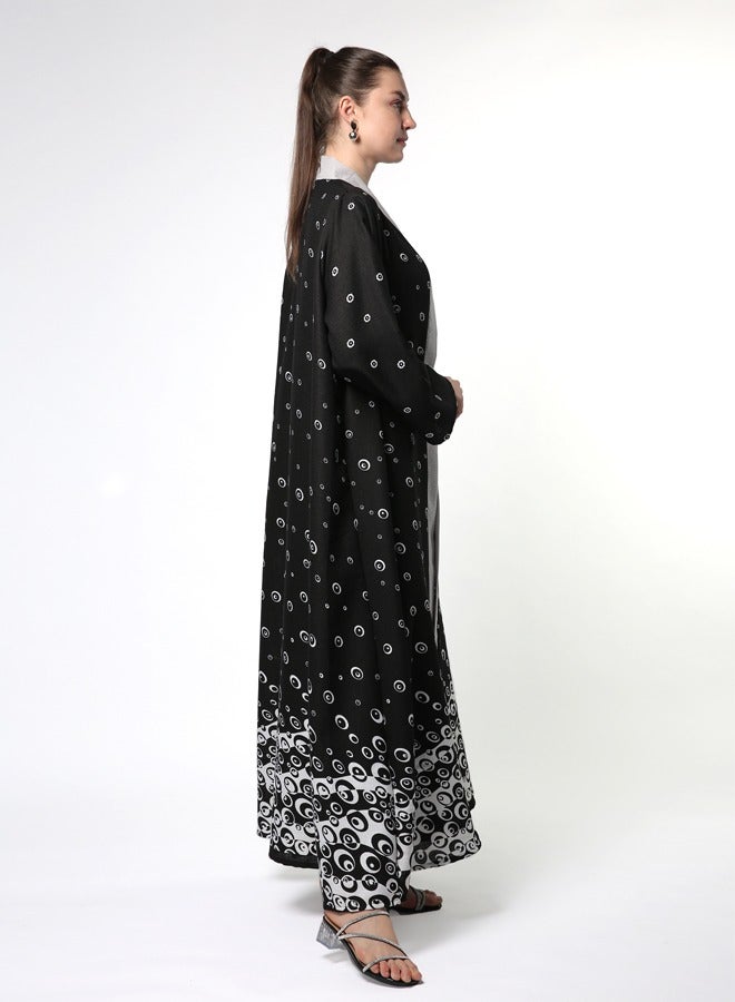 Patterned Object A-Line Abaya