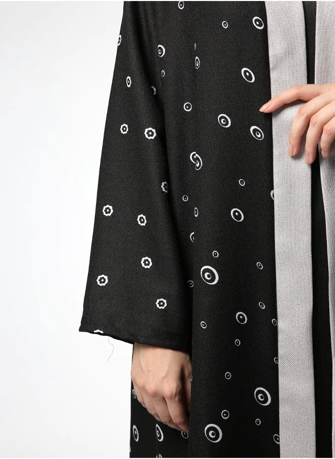 Line73 by Zahra Patterned Object A-Line Abaya