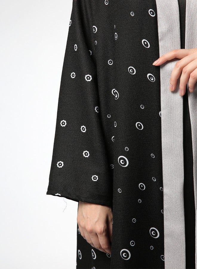 Patterned Object A-Line Abaya