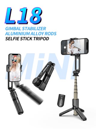 Mini Handheld Stabilizer L18mini Selfie Stick Damping Mobile Phone Bracket Cloud Platform Compact Portable Selfie Tool-Color:L18 Black [support APP Without Fill Light]] - pzsku/Z01C2F7B6F520136F0EC2Z/45/1746232814/e6d9b2b3-4b39-421e-8182-498cd59a5c16