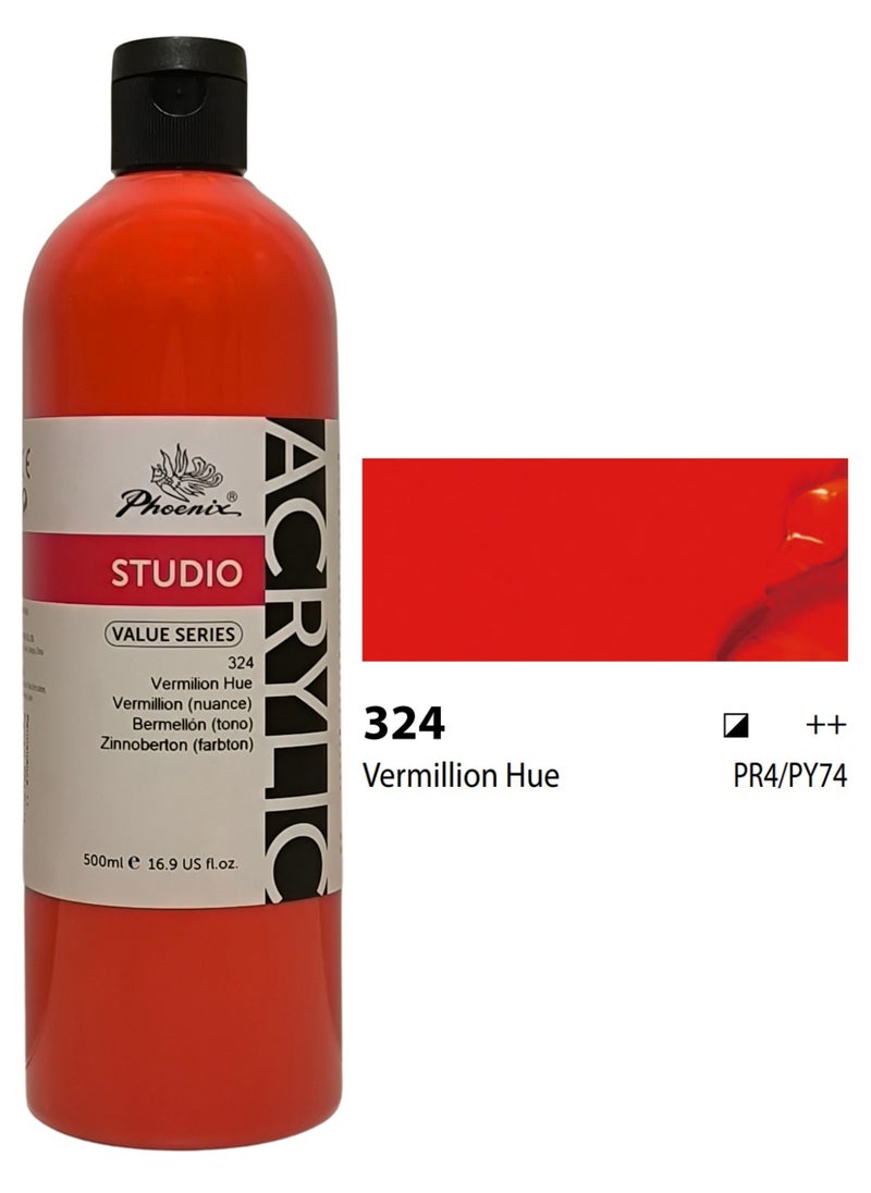 Phoenix Acrylic color (Vermilion Hue 324) size 500 ml 