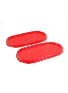 Tupperware tupperware mm plastic oval shape containers with cap(2.3l, red and white) - set of 2  - Image 2