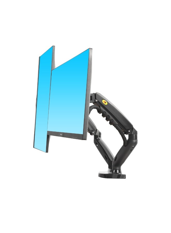 Skill Tech SH F160 Desk Mount Stand Full Motion Swivel Monitor Arm with Gas Spring for 17"-27" Monitors, VESA 100x100, 18kg Load Capacity – Black - Image 2