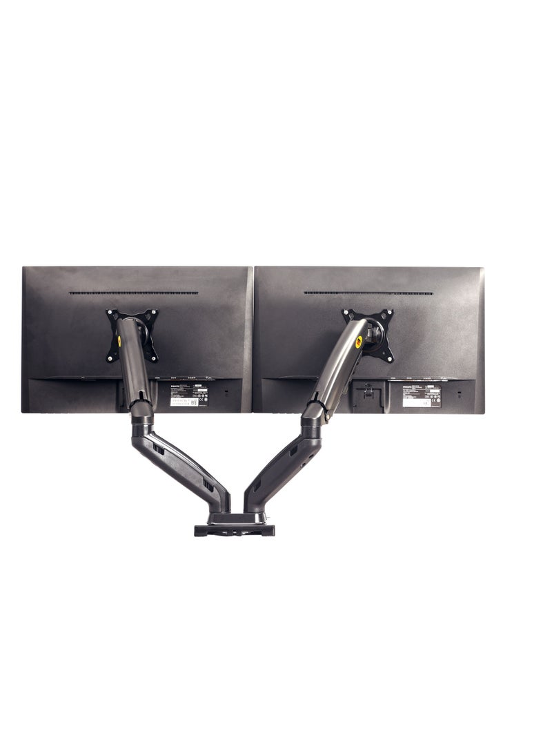 Skill Tech SH F160 Desk Mount Stand Full Motion Swivel Monitor Arm with Gas Spring for 17"-27" Monitors, VESA 100x100, 18kg Load Capacity – Black - Image 3